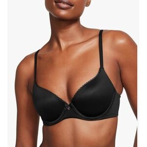 Victoria's Secret Perfect Shape 34DD Black Lightly Lined Demi Bra